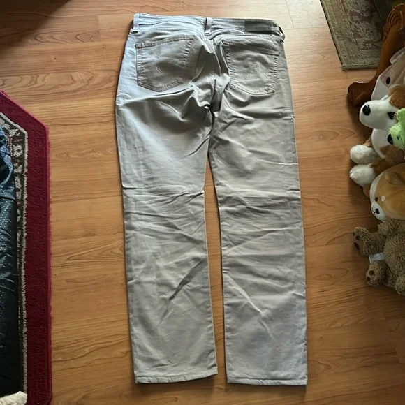 AG Adriano Goldschmied Men's The Matchbox Slim Straight Khaki Jeans Size 32
